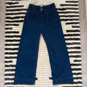 The Colette Cropped High-Rise Wide-Leg Jeans by Maeve